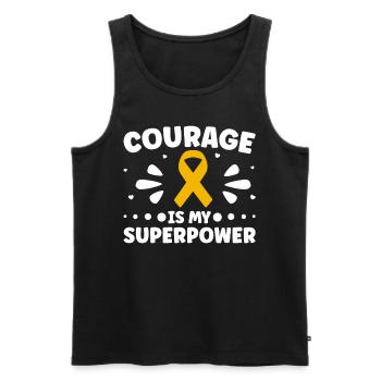 Krebs Im Kindesalter Childhood Cancer Awareness - Männer Premium Bio Tank Top - Schwarz - Vorne - Michal (187cm)