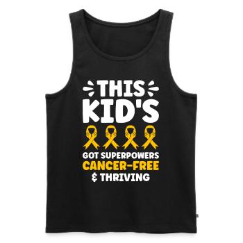 Krebs Im Kindesalter Childhood Cancer Awareness - Männer Premium Bio Tank Top - Schwarz - Vorne - Michal (187cm)