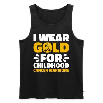 Krebs Im Kindesalter Childhood Cancer Awareness - Männer Premium Bio Tank Top - Schwarz - Vorne - Michal (187cm)