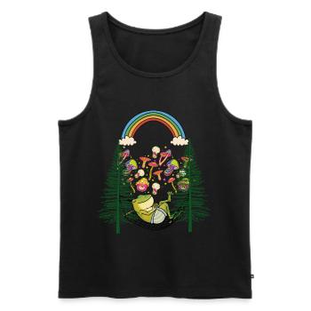 Frosch Frösche Natur Pilze Oktober Herbst Kröte - Männer Premium Bio Tank Top - Schwarz - Vorne - Michal (187cm)