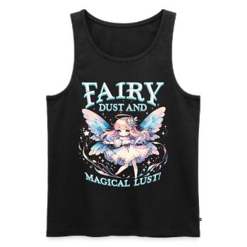Fairycore Fairycore Fairy dust and magical lust - Men's Premium Organic Tank Top - black - Front - AI Model Male 178 light (178cm)
