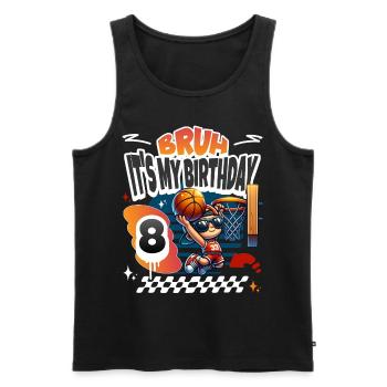 Basketball 8th Birthday - Men's Premium Organic Tank Top - black - Front - Michal (187cm)