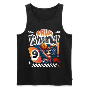 Basketball 9th Birthday - Men's Premium Organic Tank Top - black - Front - Michal (187cm)