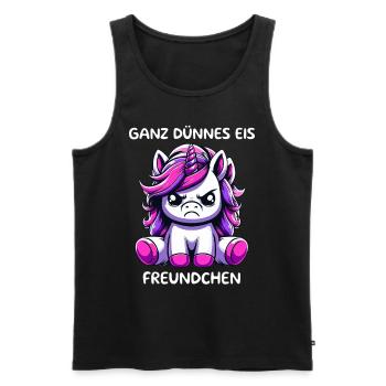 Ami de la glace très fine - Débardeur bio Premium Homme - noir - Devant - Michal (187cm)