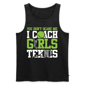 Funny Tennis Player Racket Coach - Männer Premium Bio Tank Top - Schwarz - Vorne - Michal (187cm)