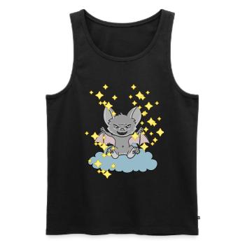 Fledermaus Fledermäuse Kinder Kind Halloween - Männer Premium Bio Tank Top - Schwarz - Vorne - Michal (187cm)