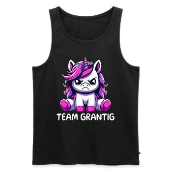 Team Grantig - Männer Premium Bio Tank Top - Schwarz - Vorne - AI Model Male 178 light (178cm)