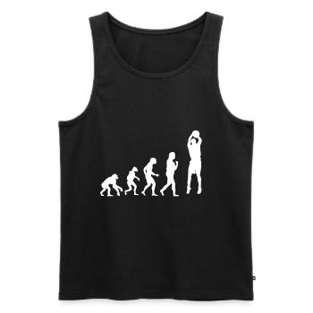 Basketball Tshirt B-Ball Dunking Rebound Player - Men's Premium Organic Tank Top - black - Front - AI Model Male 178 light (178cm)