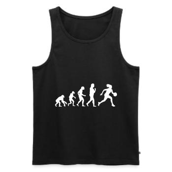 Basketball Tshirt B-Ball Dunking Rebound Player - Men's Premium Organic Tank Top - black - Front - AI Model Male 178 light (178cm)