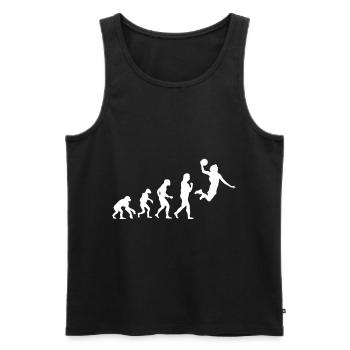 Basketball Tshirt B-Ball Dunking Rebound Player - Men's Premium Organic Tank Top - black - Front - AI Model Male 178 light (178cm)