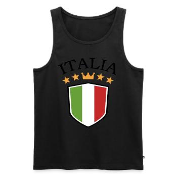 Italie Italien Italien Italie - Débardeur bio Premium Homme - noir - Devant - AI Model Male 178 light (178cm)