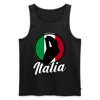 Italia Italian Italian Italy - Men's Premium Organic Tank Top - black - Front - AI Model Male 178 light (178cm)