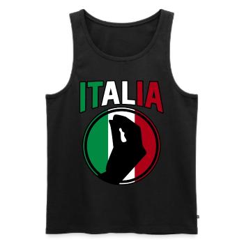 Italia Italian Italian Italy - Men's Premium Organic Tank Top - black - Front - AI Model Male 178 light (178cm)