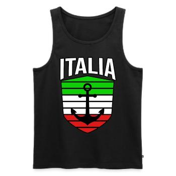 Italia Italian Italian Italy - Men's Premium Organic Tank Top - black - Front - AI Model Male 178 light (178cm)