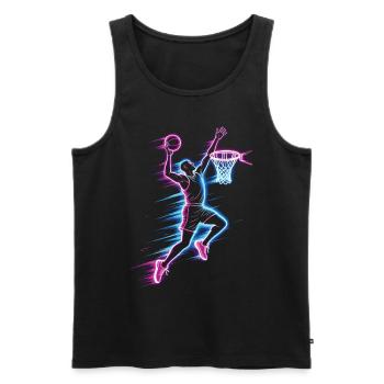 Basketball, Basketball Player, Basketball Player, Dunk - Men's Premium Organic Tank Top - black - Front - Michal (187cm)