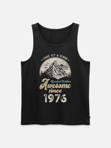 1976 Birthday Berge - Men's Premium Organic Tank Top - black