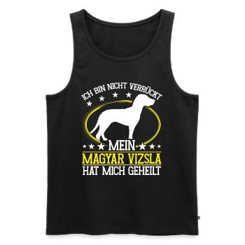 Magyar Vizsla cured me pointing dog - Men's Premium Organic Tank Top - black - Front - AI Model Male 178 light (178cm)