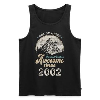 2002 Birthday Berge - Men's Premium Organic Tank Top - black - Front - AI Model Male 178 light (178cm)