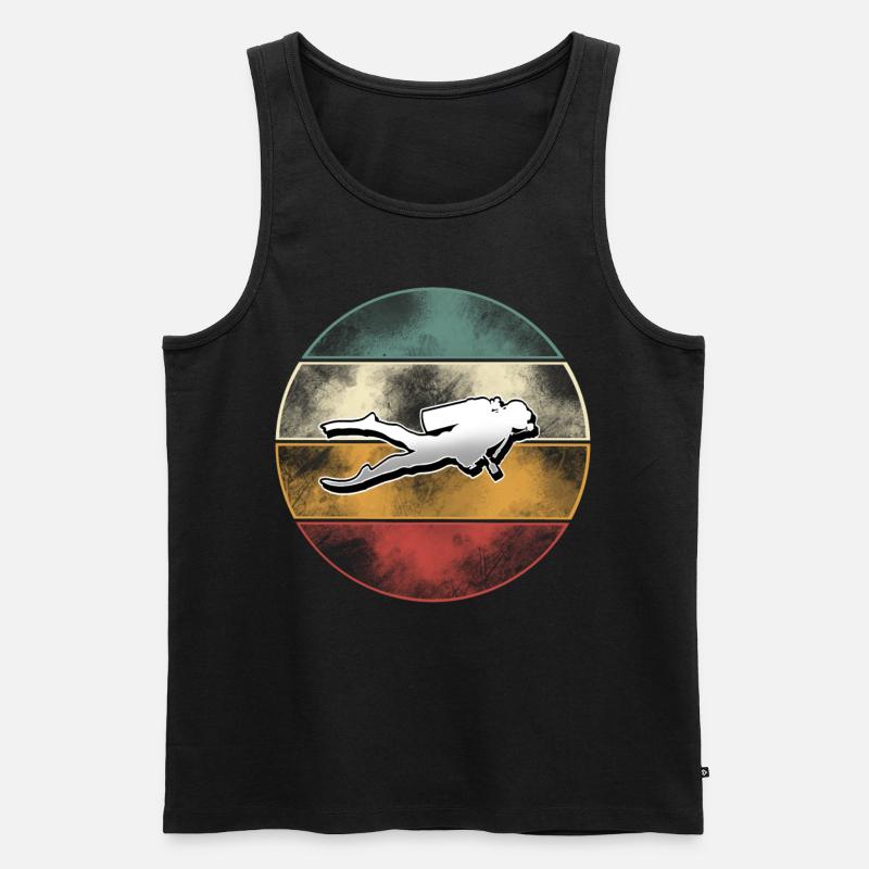Taucher Tauchen - Männer Premium Bio Tank Top - Schwarz