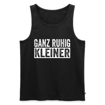 Calm down, little funny saying - Men's Premium Organic Tank Top - black - Front - Michal (187cm)
