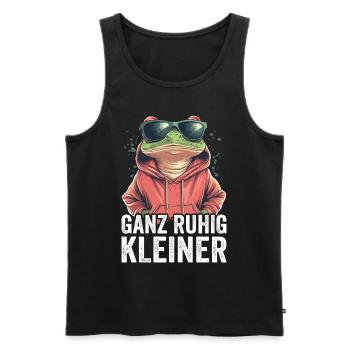 Calm down, little funny saying - Men's Premium Organic Tank Top - black - Front - Michal (187cm)