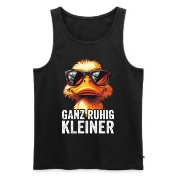Ganz Ruhig Kleiner Lustiger Spruch - Männer Premium Bio Tank Top - Schwarz - Vorne - Michal (187cm)