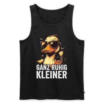 Ganz Ruhig Kleiner Lustiger Spruch - Männer Premium Bio Tank Top - Schwarz - Vorne - Michal (187cm)