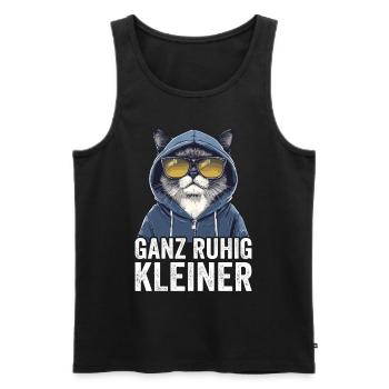 Ganz Ruhig Kleiner Lustiger Spruch - Männer Premium Bio Tank Top - Schwarz - Vorne - Michal (187cm)