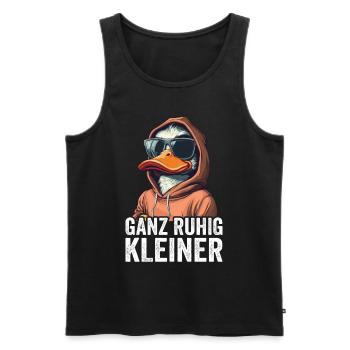 Ganz Ruhig Kleiner Lustiger Spruch - Männer Premium Bio Tank Top - Schwarz - Vorne - Michal (187cm)