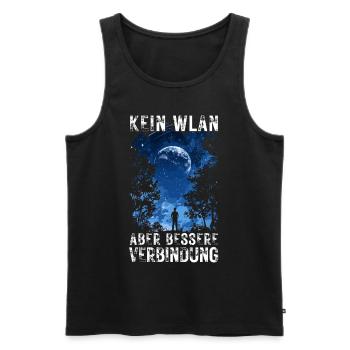Kein WLAN Bessere Verbindung Outdoor Natur Wandern - Männer Premium Bio Tank Top - Schwarz - Vorne - Michal (187cm)