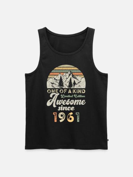 1961 Birthday Berge - Men's Premium Organic Tank Top - black