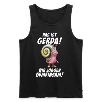 Funny Tshirt Humor Lazy Fun Sport Running Work - Men's Premium Organic Tank Top - black - Front - Michal (187cm)