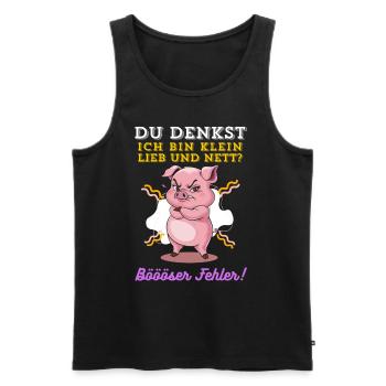 Pig Tshirt Funny Funny Humor Women Cute - Men's Premium Organic Tank Top - black - Front - Michal (187cm)