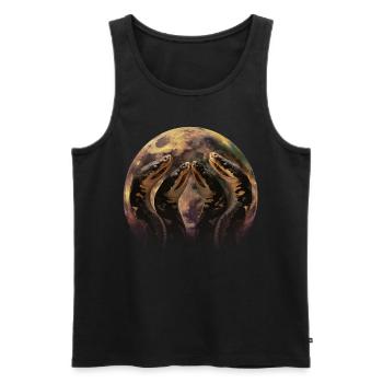python royal serpent lune hurlante - Débardeur bio Premium Homme - noir - Devant - Michal (187cm)