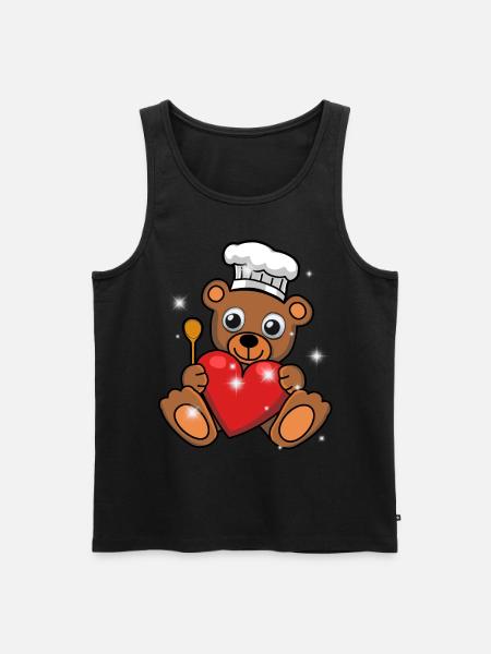 Teddy Bear Cook Cooks Cook - Men's Premium Organic Tank Top - black