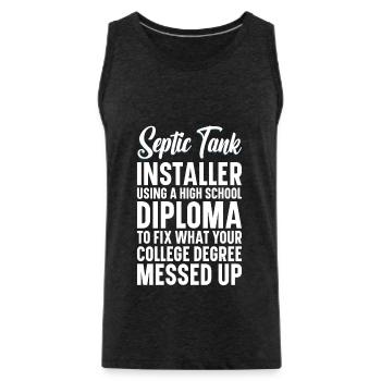Klärgrubentechniker Kanalsystem Installateur - Männer Premium Bio Tank Top - Anthrazit - Vorne - Alexander (188cm)
