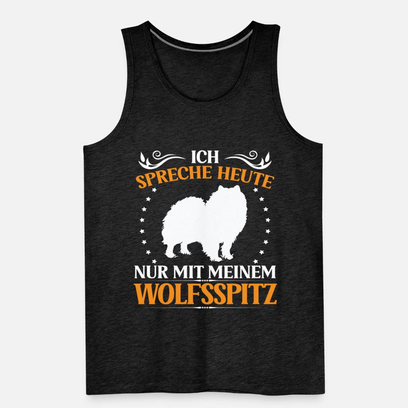 Wolfspitz Talk only to Keeshond Men's Premium Organic Tank Top