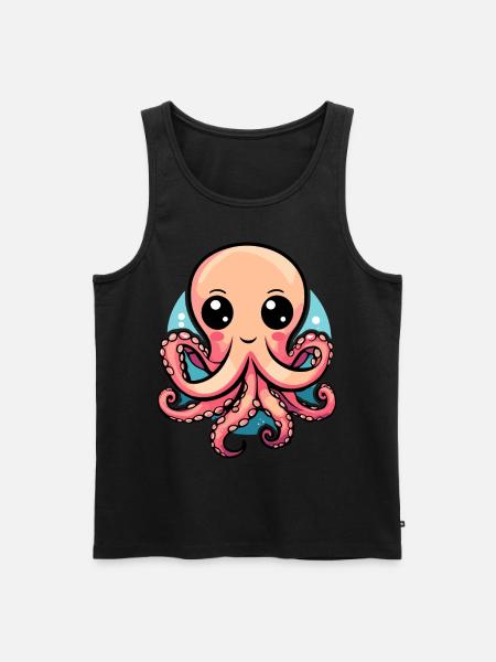 Cute Kawaii Octopus - Men's Premium Organic Tank Top - black