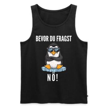 Irony Tshirt Funny Funny Humor Sarcasm Laughter - Men's Premium Organic Tank Top - black - Front - Michal (187cm)
