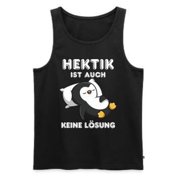 Irony Tshirt Funny Funny Humor Sarcasm Laughter - Men's Premium Organic Tank Top - black - Front - Michal (187cm)