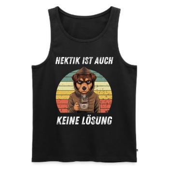 Irony Tshirt Funny Funny Humor Sarcasm Laughter - Men's Premium Organic Tank Top - black - Front - Michal (187cm)