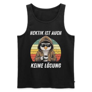 Irony Tshirt Funny Funny Humor Sarcasm Laughter - Men's Premium Organic Tank Top - black - Front - Michal (187cm)