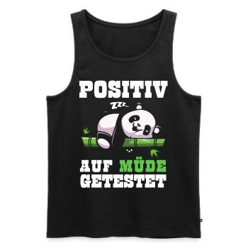 Tired Tshirt Funny Funny Humor Sarcasm Laughter - Men's Premium Organic Tank Top - black - Front - Michal (187cm)