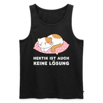 Ironie Tshirt Lustig Witzig Humor Sarkasmus Lachen - Männer Premium Bio Tank Top - Schwarz - Vorne - AI Model Male 178 light (178cm)