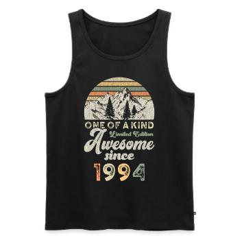 1994 Birthday Berge - Men's Premium Organic Tank Top - black - Front - AI Model Male 178 light (178cm)