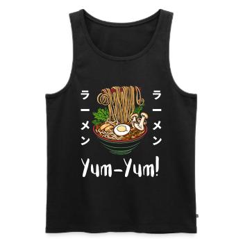 Ramen Nudeln Chibi Asien Noodle Nudelsuppe Anime - Männer Premium Bio Tank Top - Schwarz - Vorne - AI Model Male 178 light (178cm)
