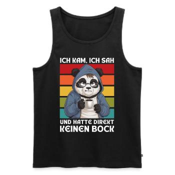 Funny Gift Koala Funny Humor Lazy Fun - Men's Premium Organic Tank Top - black - Front - AI Model Male 178 light (178cm)