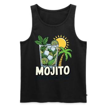 Mojito – Because adulthood is hard - Men's Premium Organic Tank Top - black - Front - AI Model Male 178 light (178cm)