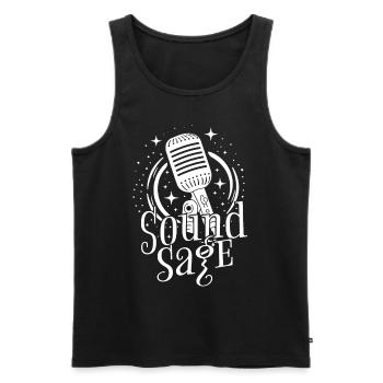 Podcast Podcaster Podcasting Sound Sage - Männer Premium Bio Tank Top - Schwarz - Vorne - AI Model Male 178 light (178cm)