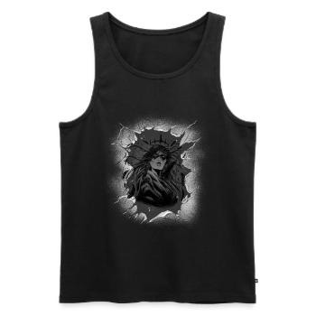 mystical, spiritual, shaman, shaman, indigenous - Men's Premium Organic Tank Top - black - Front - AI Model Male 178 light (178cm)
